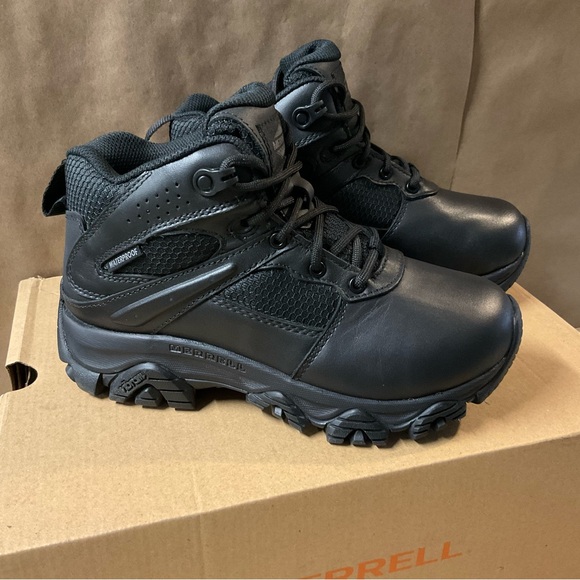New! Men’s Merrell Moab 3 Response Tact Mid WP Boots Black 3.5 3 1/2 Medium - Picture 3 of 11